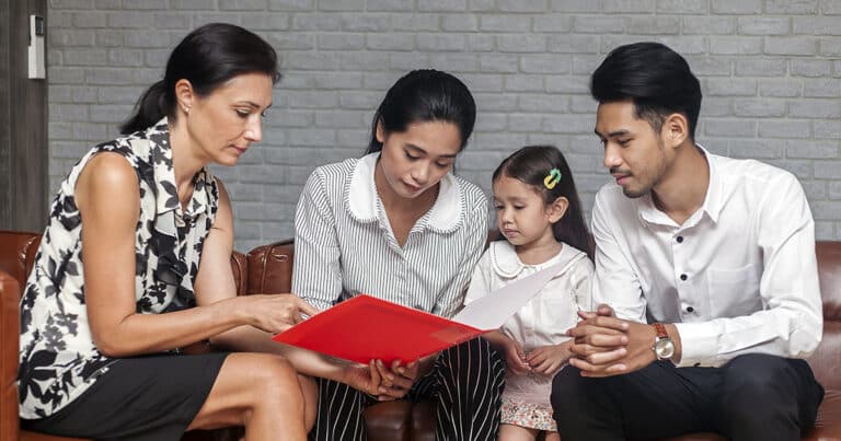Parents-professional child disability meeting